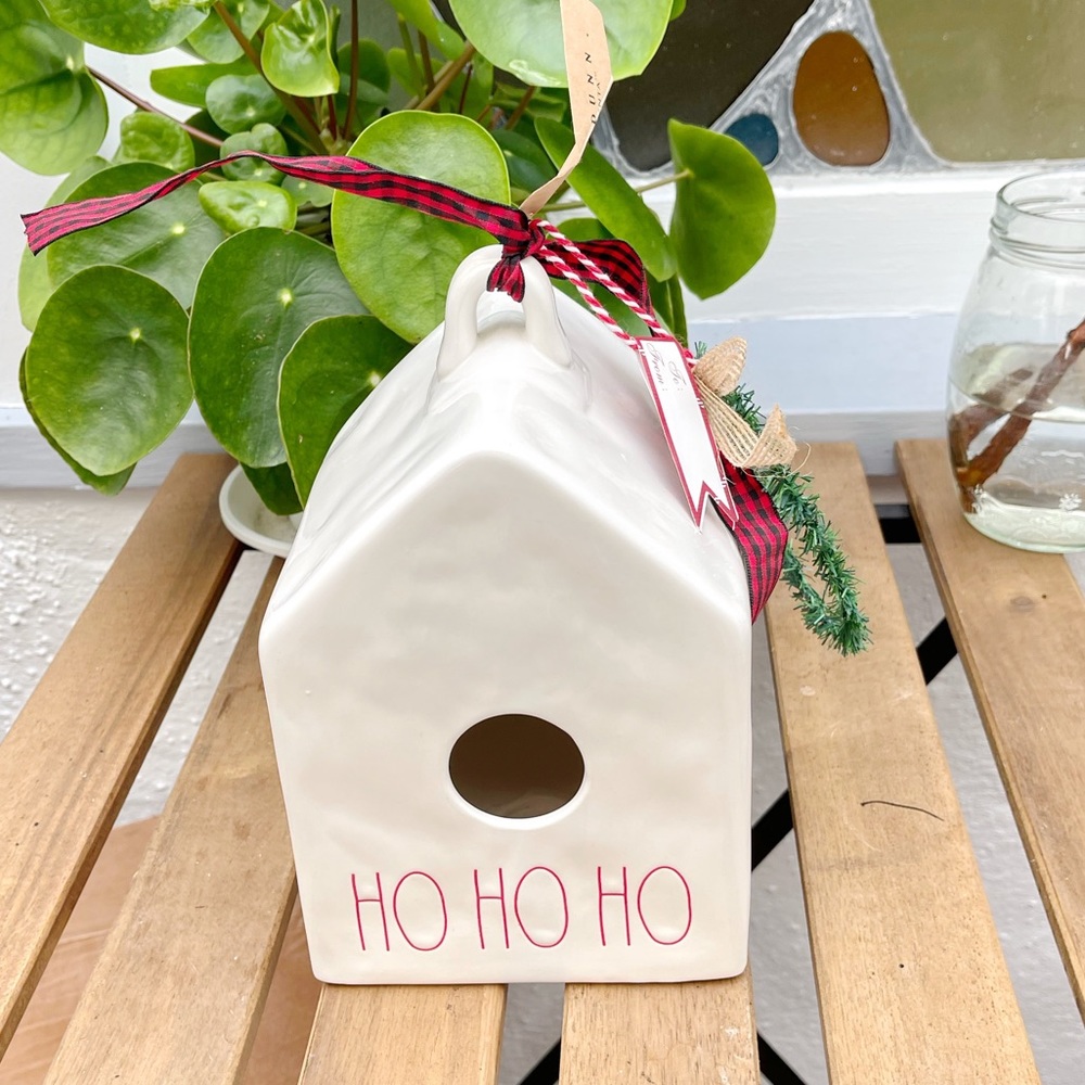 COPY - Rae Dunn Christmas Ho Ho Ho Birdhouse